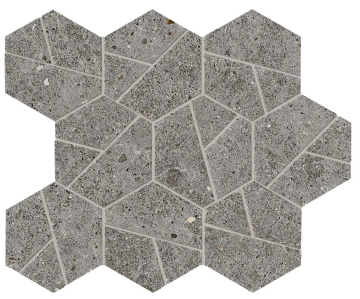 A7C0 Мозаика Boost Stone Smoke Mosaico Hex 25x28,5 Atlas Concorde