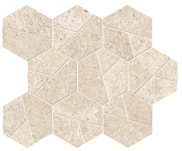 A7CU Мозаика Boost Stone Ivory Mosaico Hex 25x28,5 Atlas Concorde