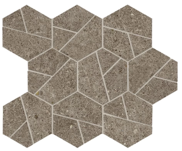 A7CX Мозаика Boost Stone Taupe Mosaico Hex 25x28,5 Atlas Concorde