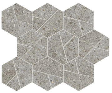 A7CZ Мозаика Boost Stone Grey Mosaico Hex 25x28,5 Atlas Concorde