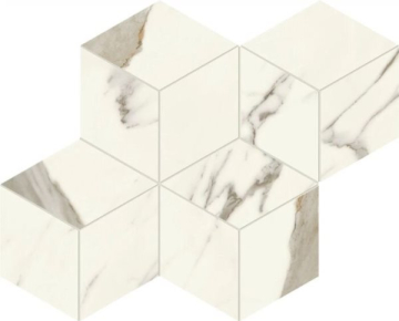 AF8M Мозаика Marvel Calacatta Sublime Mosaico Esagono Silk 30x35 Atlas Concorde