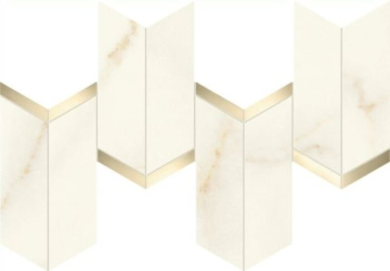 AF8W Мозаика Marvel Calacatta Apuano Mosaico Chevron Lappato 19,2x46,3 Atlas Concorde