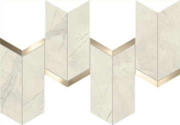 AF8Y Мозаика Marvel Calacatta Perla Mosaico Chevron Lappato 19,2x46,3 Atlas Concorde