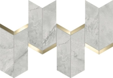 AF8Z Мозаика Marvel Grey Cloud  Mosaico Chevron Lappato 19,2x46,3 Atlas Concorde