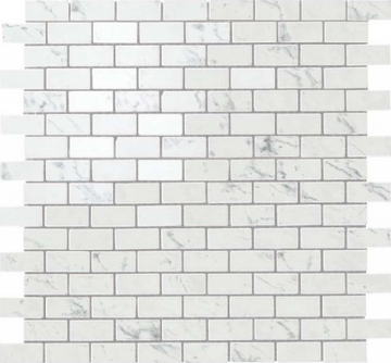 AS34 Мозаика Marvel Carrara Pure Mosaico Lappato Burattato 29.8x29.8 Atlas Concorde