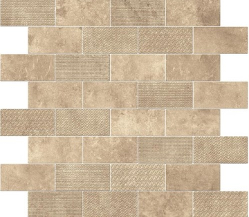 Atlas Concorde 9AKE Мозаика Aix Beige Minibrick Tumbled 30,5x30,5 Atlas Concorde