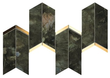 Atlas Concorde 9MCO Мозаика Marvel Chevron Brasil Green 17x41,4 Atlas Concorde