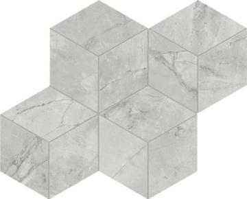 Atlas Concorde AF8O Мозаика Marvel Grey Cloud Mosaico Esagono Silk 30x35 Atlas Concorde
