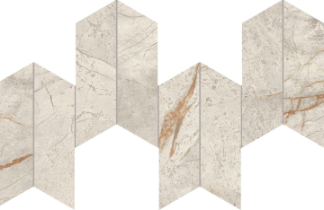 AYD4 Мозаика Marvel Diva White Everest Mosaico Chevron Velvet 46,3х17,5 Atlas Concorde