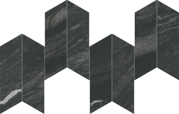 AYD5 Мозаика Marvel Diva Black Tempest Mosaico Chevron Velvet 46,3х17,5 Atlas Concorde