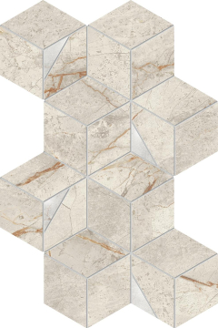 AYLR Мозаика Marvel Diva White Everest Mosaico Hex Lapp 40,3х23,3 Atlas Concorde