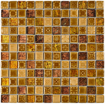 Bonaparte Мозаика Morocco Gold (стекло+камень) 23*23 300*300 Bonaparte