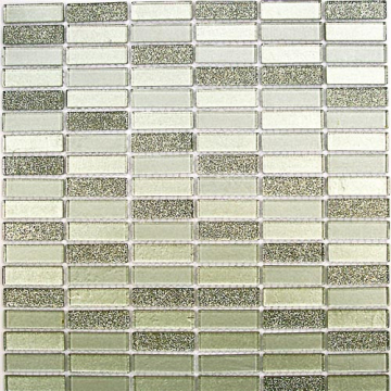 Bonaparte Мозаика Silver Light (стекло) 15*48 300*300 Bonaparte