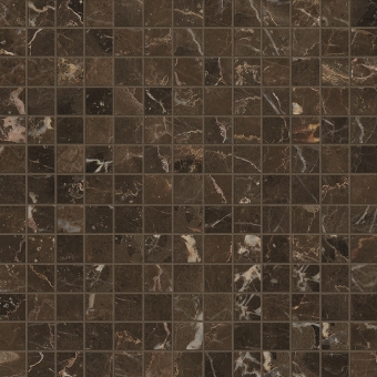 Caesar Мозаика Anima Dark Emperador Composizione F Lucidato 30*30 Caesar