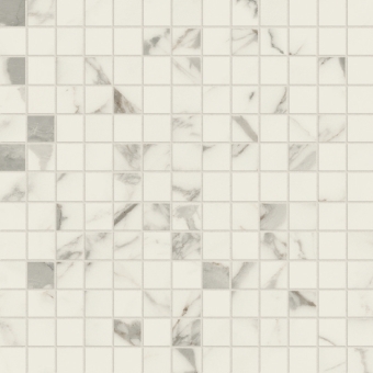 Caesar Мозаика Anima Statuario Venato Composizione F Lucidato 30*30 Caesar