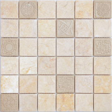 Caramelle Mosaic Мозаика Art Botticino MAT 48x48x8 300x300x8 Caramelle Mosaic