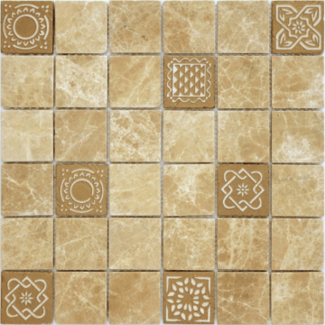 Caramelle Mosaic Мозаика Art Emperador light 48x48x8 300x300x8 Caramelle Mosaic