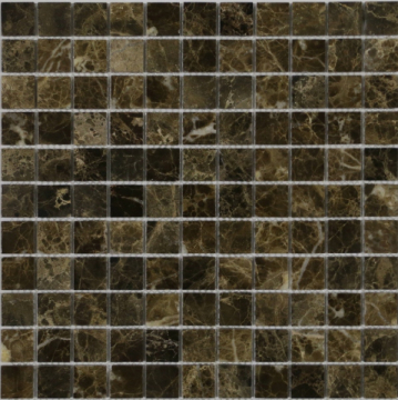 Caramelle Mosaic Мозаика Emperador Dark POL 4.8x4.8x7 30.5x30.5 Caramelle Mosaic