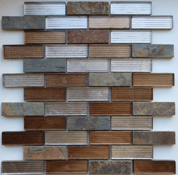 Caramelle Mosaic Мозаика Naturelle Alcantara Ruggine 23x73 30.5х30.5 Caramelle Mosaic