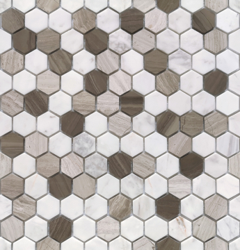 Caramelle Mosaic Мозаика Pietra Mix 3 MAT hex 18x30x6 285x305x6 Caramelle Mosaic