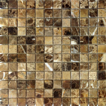 Caramelle Mosaic Мозаика Pietrine Emperador Dark POL 2.3x2.3 29.8x29.8 Caramelle Mosaic