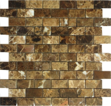 Caramelle Mosaic Мозаика Pietrine Emperador Dark POL 23x48 298X298 Caramelle Mosaic
