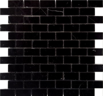 Caramelle Mosaic Мозаика Pietrine Nero oriente POL 2.3x4.8 29.8x29.8 Caramelle Mosaic