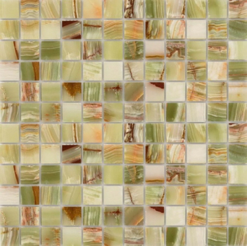 Caramelle Mosaic Мозаика Pietrine Onice Jade Verde POL 2.3x2.3 29.8x29.8 Caramelle Mosaic