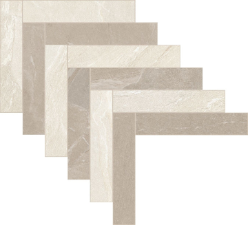 Cerim 776740 Мозаика Woodslate Life Arrow Mix 1 Cotton/Dove 44,8x69,5 Cerim
