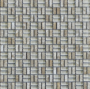 CS 056 Мозаика Камень и стекло 30x30 (чип 1x2.3) TonoMosaic