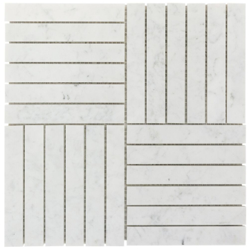 DAO Мозаика DAO-636-23-148-8 Carrara 2.3х14.8 30х30 DAO
