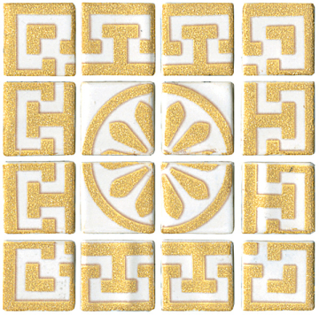 DT28 Мозаика Ритм керамическая вставка 9,8*9,8 Kerama Marazzi