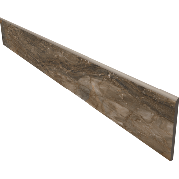 Estima Керамогранит BR04 Bernini Dark Brown плинтус полированный 7x60 Estima