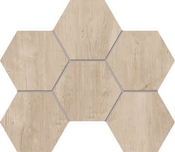Estima Мозаика SF02 Мозаика Soft Wood Creamy Hexagon неполированная 25x28.5 Estima