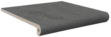 Exagres Клинкерная плитка Ступень фронтальная Essenza С-3 ML Grafite 33x33 Exagres