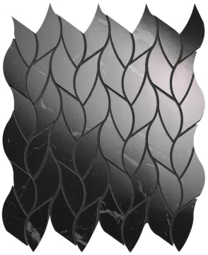 FAP Ceramiche fQMS Мозаика Nero Elegante Leaves Mosaico 25.9x30.9 FAP Ceramiche