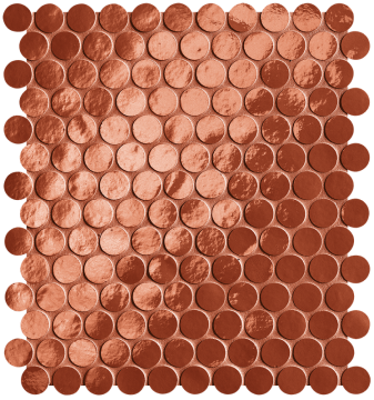 FAP Ceramiche fRON Мозаика Glim Rosso Cuore Round Mosaico Brillante 29,5x32,5 FAP Ceramiche