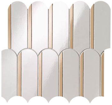 fQKQ Мозаика Onice Neve Onice Miele Archs Mosaico 28.2x31 FAP Ceramiche