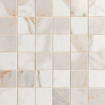 fQXD Мозаика Roma Stone Calacatta Oro Macromosaico Satin 30x30 FAP Ceramiche