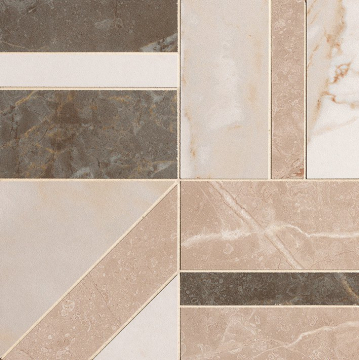 fRDL Мозаика Calacatta / Pietra Beige e Brown Deco Mosaico 30x30 FAP Ceramiche