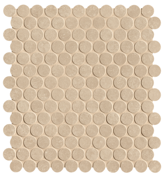 fRNJ Мозаика Nobu Beige Gres Round Mosaico Matt 29,5x32,5 FAP Ceramiche
