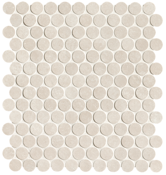 fRNM Мозаика Nobu White Gres Round Mosaico Matt 29,5x32,5 FAP Ceramiche
