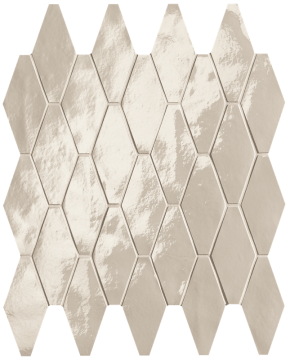 fRW6 Мозаика Glim Avorio Rombi Mosaico Brillante 31x35,5 FAP Ceramiche