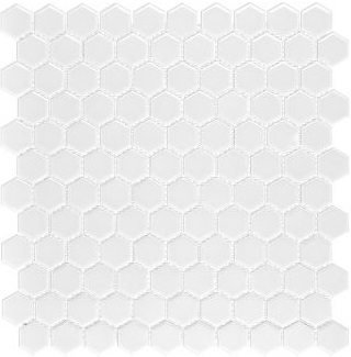 HG112 Мозаика Hexagon Mosaic White 2,65 30x30 Serapool