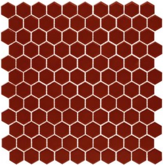 HG163 Мозаика Hexagon Mosaic Cherry Red 2,65 30x30 Serapool
