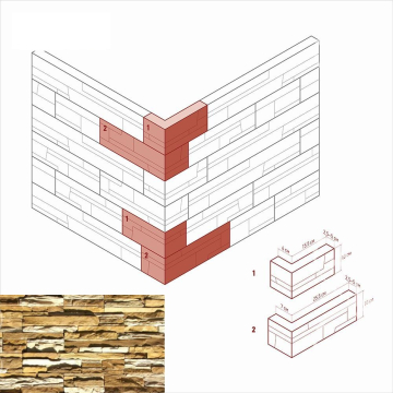 Искусственный камень 100-25 Кросс Фелл угловой 7х25,5x10 (6х15,5x10) White Hills
