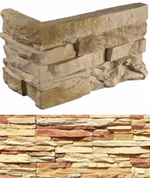 Искусственный камень 100-55 Кросс Фелл угловой 7х25,5x10 (6х15,5x10) White Hills