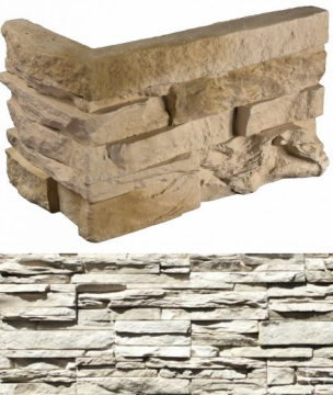 Искусственный камень 101-05 Кросс Фелл угловой 7х25,5x10 (6х15,5x10) White Hills