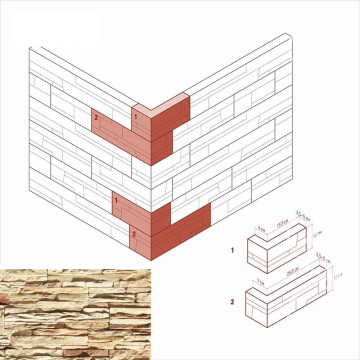 Искусственный камень 101-15 Кросс Фелл угловой 7х25,5x10 (6х15,5x10) White Hills
