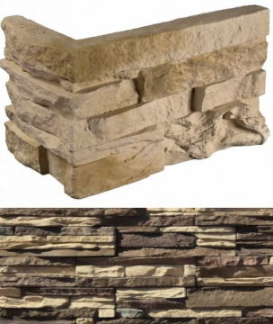 Искусственный камень 101-25 Кросс Фелл угловой 7х25,5x10 (6х15,5x10) White Hills